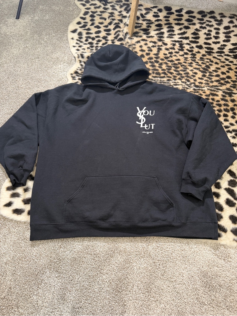 Assholes Live Forever You Little S!ut Krill Was Here 1984 Men's Hoodie Sz 3XL